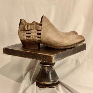 Distressed Suede Booties